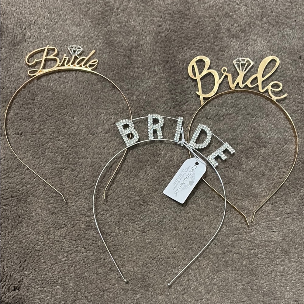 Gold and Silver Bride Headbands